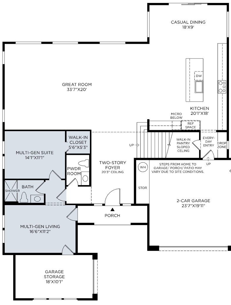 Luminous at Highlands Floor 1 Plan