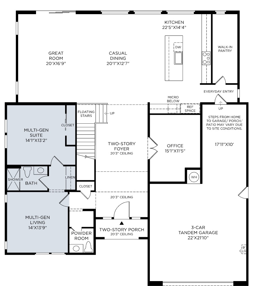 Sunbeam at Highlands Floor 1 Plan