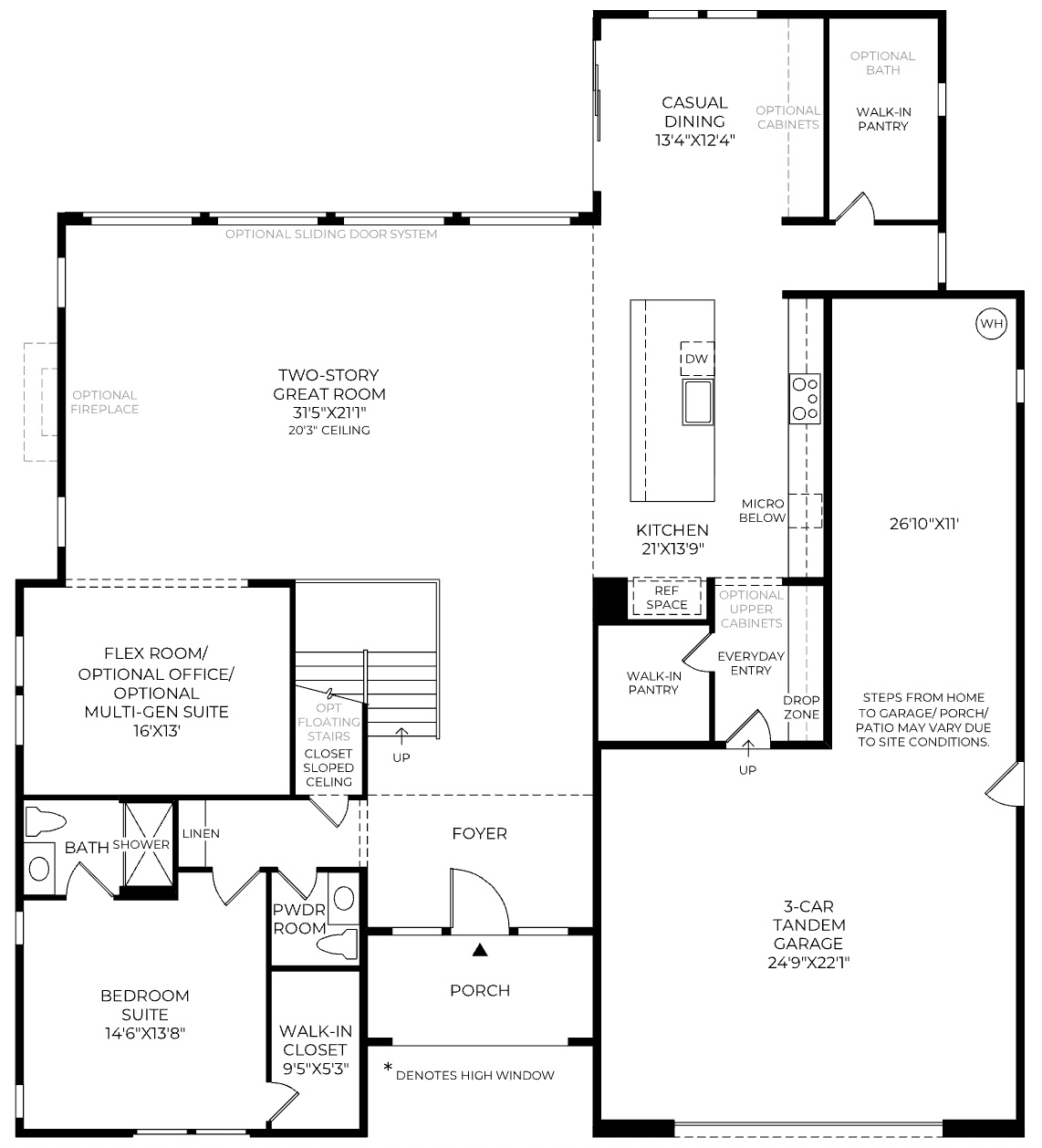 Elysian at Overlook Floor 1 Plan