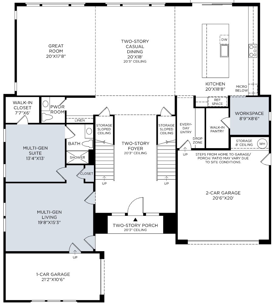 Starlight at Overlook Floor 1 Plan