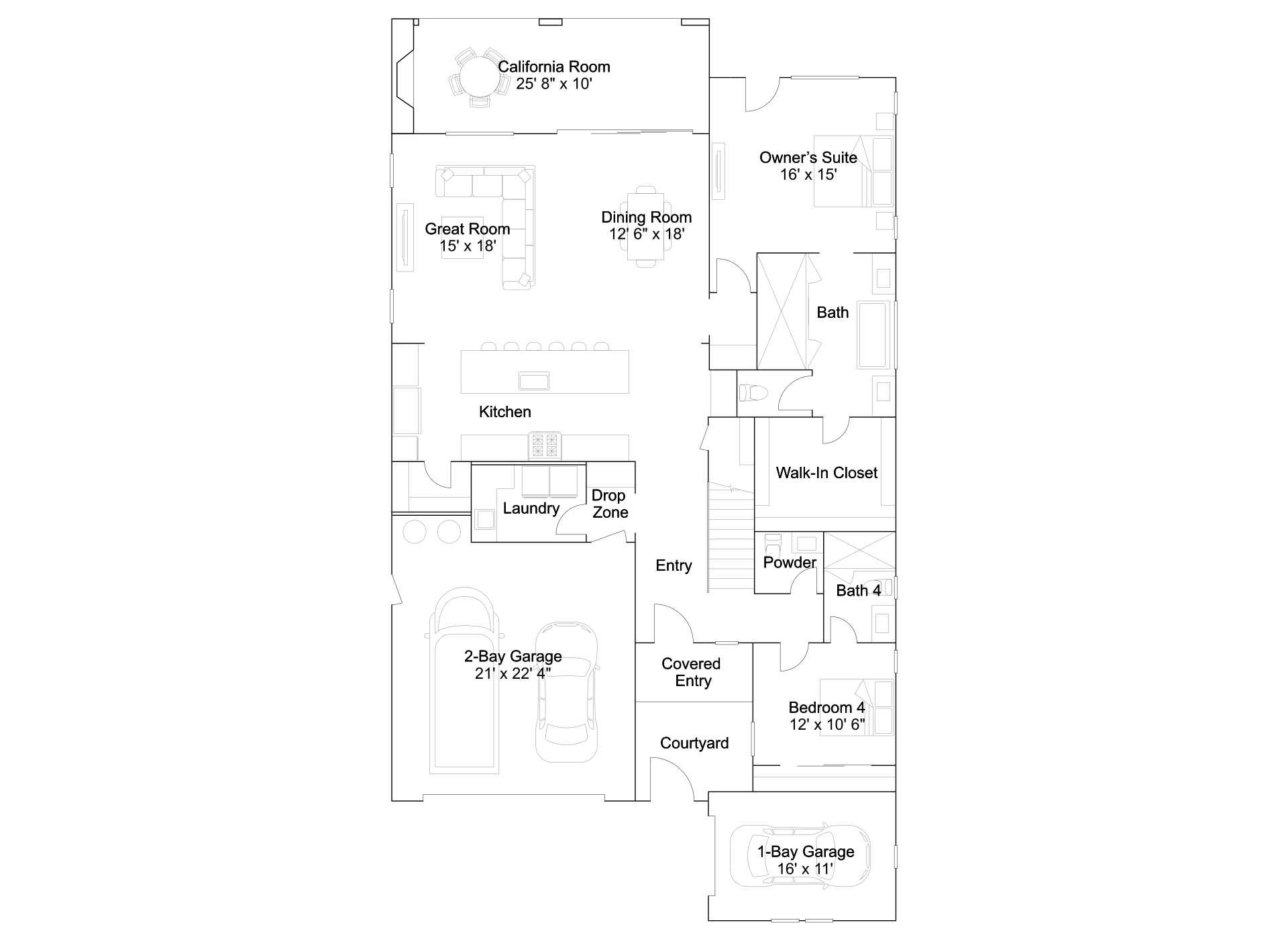 Residence One at Canyons Floor 1 Plan