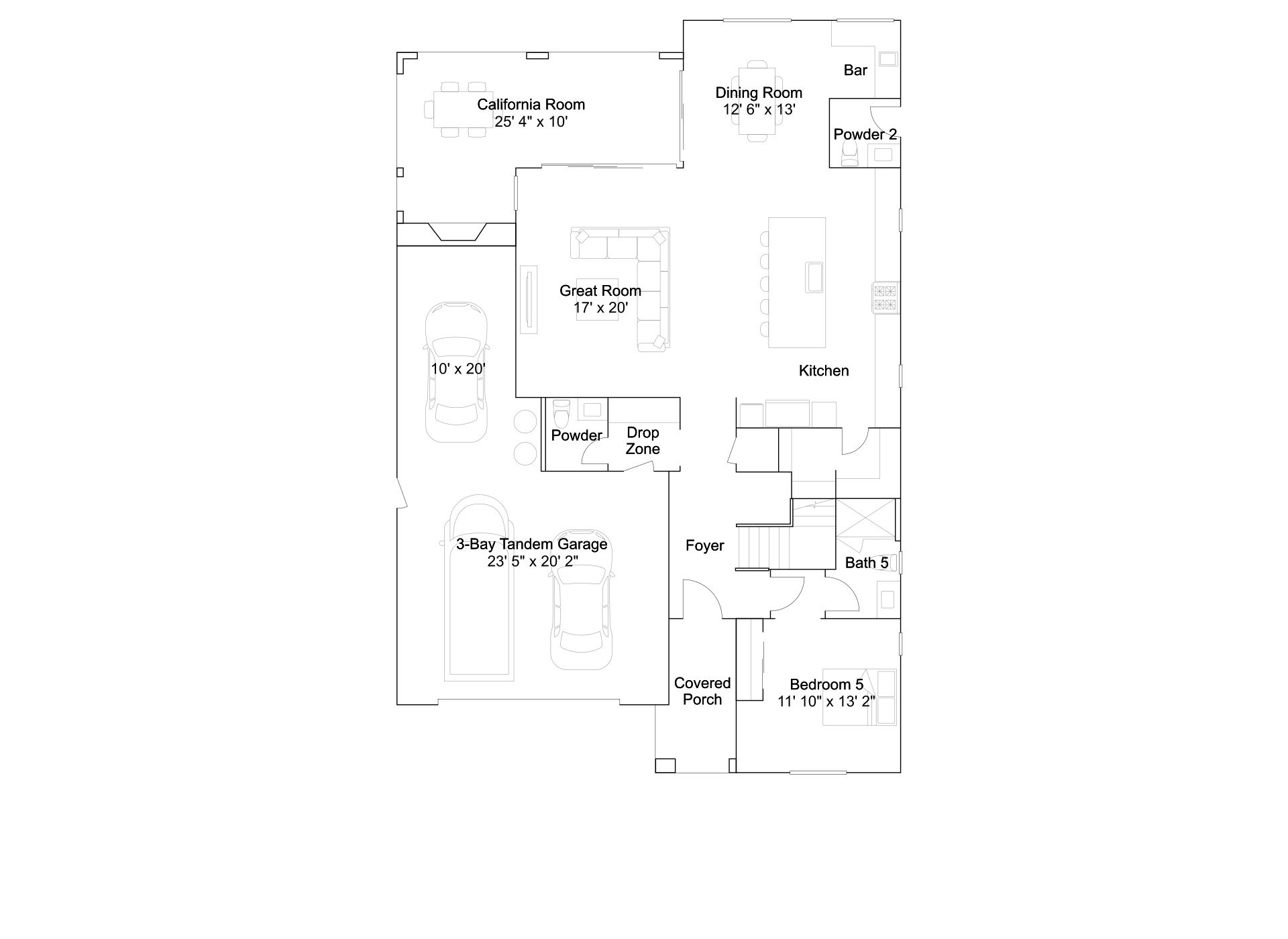 Residence Three at Canyons Floor 1 Plan