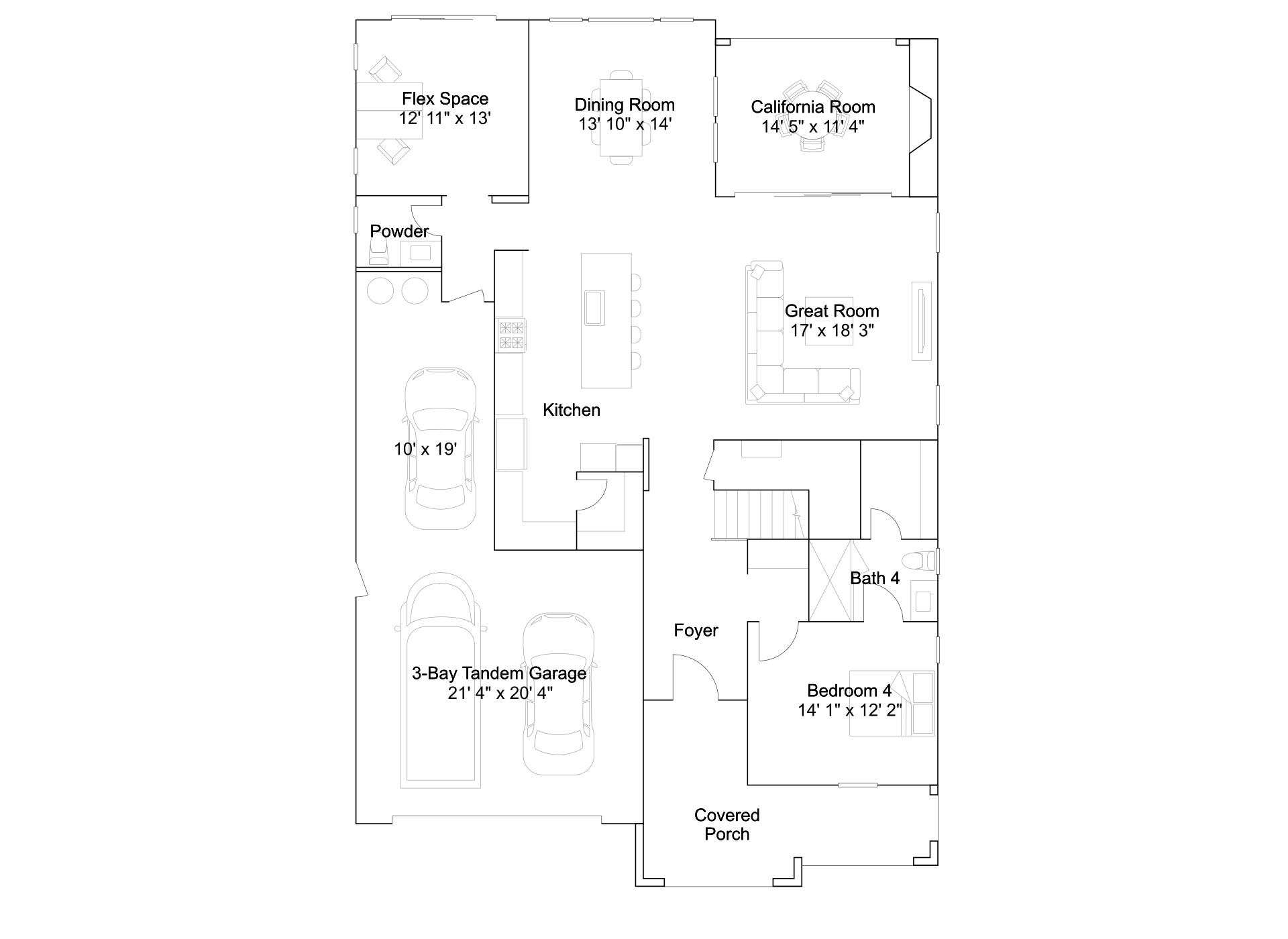Residence Two at Canyons Floor 1 Plan